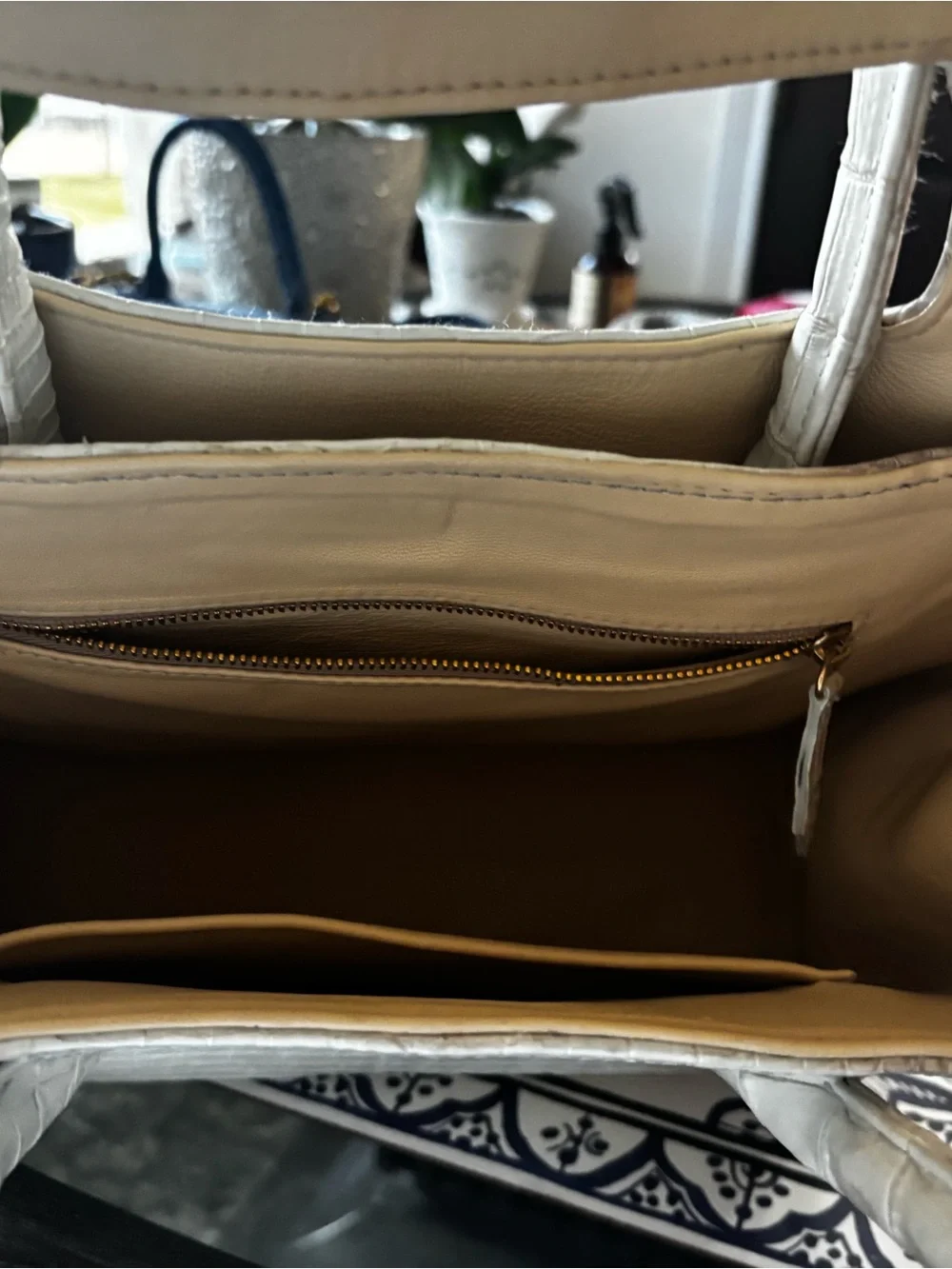 Genuine Himalayan crocodile handbag